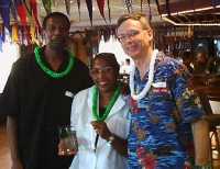 James and Rebecca with award