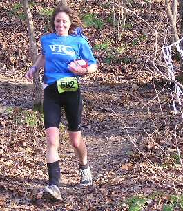 Vicki on the trail Vicki on the trail