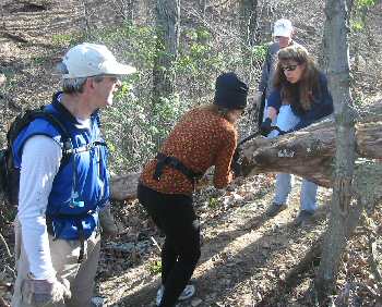 As usual, the women (Sue and Kerry) work, while the men (Bill and Ed) watch.