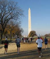 Photo of runners on the Mall