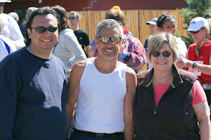 Michael, Jr, Mike, and Linda, Mile's sister before the start