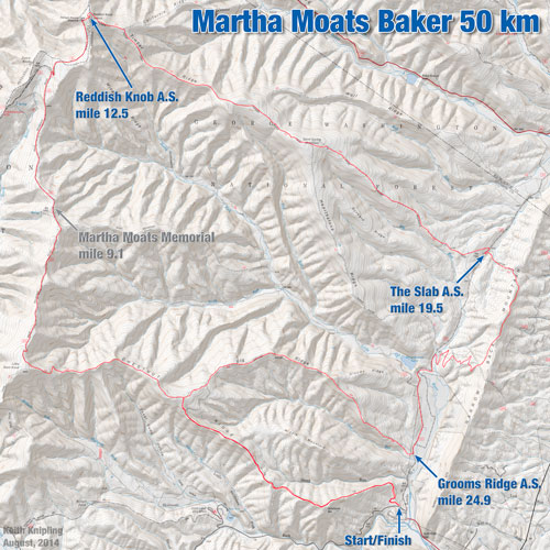 Martha Moats Baker Course Map