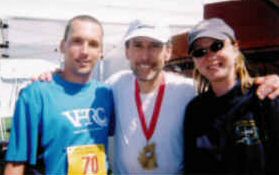 Jack after his finish with Sean (left) and Barbara. Photo: Bunny Runyan