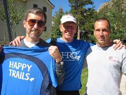 Jack Andrish before Western States with Scott Mills and son Sean