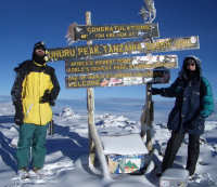 Mike and Michele on Mt. Kilamanjaro